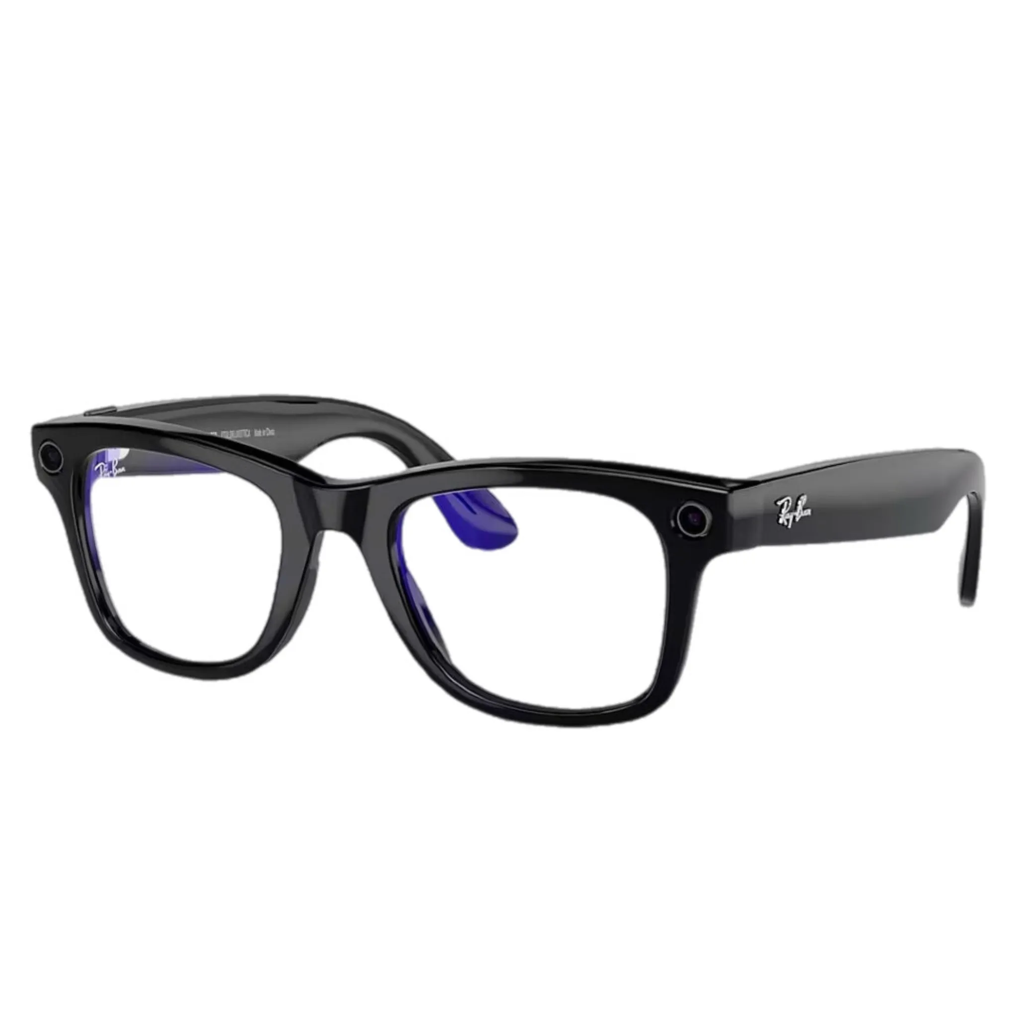 Умные очки RayBan Meta Wayfarer L, глянцевая черная оправа/линзы прозрачные