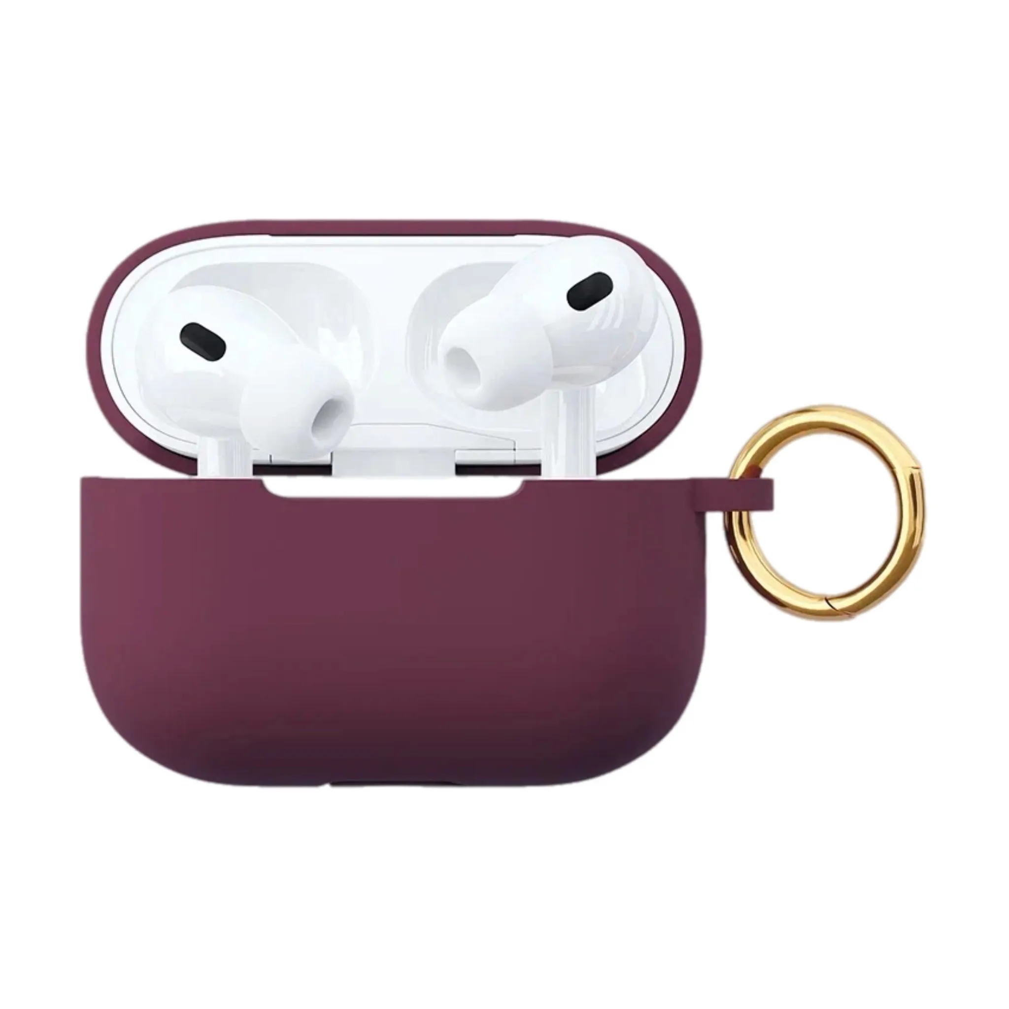 Чехол силиконовый "vlp" Soft Touch, с кольцом, для AirPods Pro 2, марсала